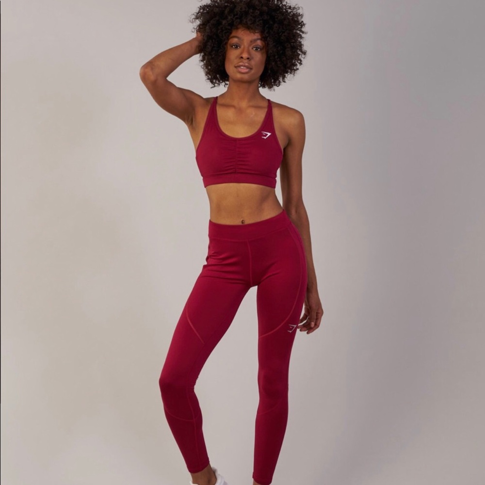 NWT Gymshark Ease Sports Bra in Beet (Medium)